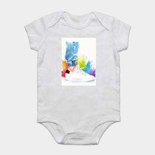 You can tell a man by his ankle (Power activated) Baby Bodysuit